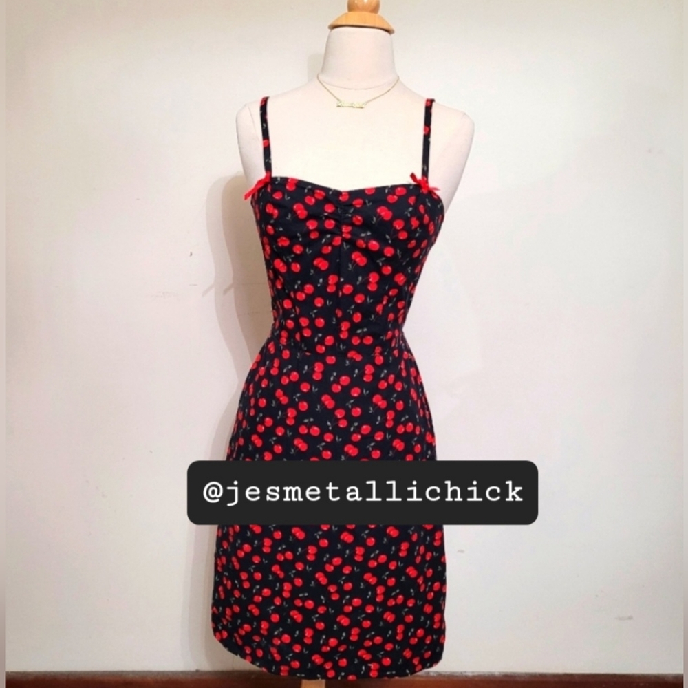 Rocksteady Cherry Print Strappy Dress